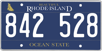 RI license plate 842528
