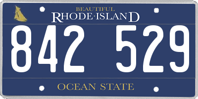 RI license plate 842529