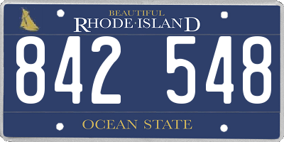 RI license plate 842548