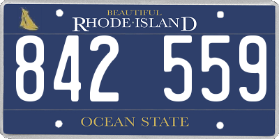 RI license plate 842559