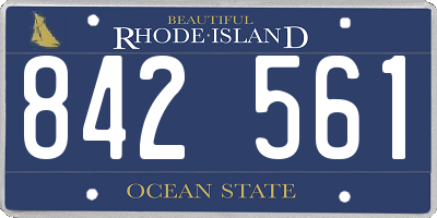 RI license plate 842561
