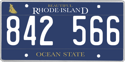 RI license plate 842566