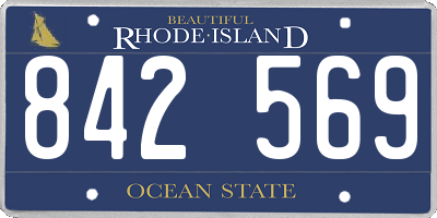 RI license plate 842569