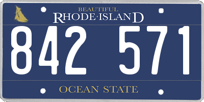 RI license plate 842571