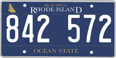 RI license plate 842572