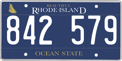 RI license plate 842579