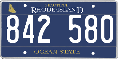 RI license plate 842580