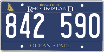 RI license plate 842590