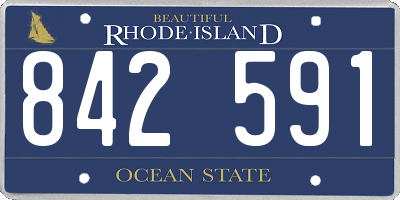 RI license plate 842591