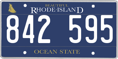 RI license plate 842595