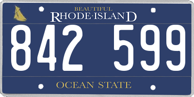 RI license plate 842599