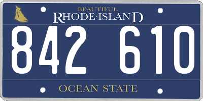 RI license plate 842610