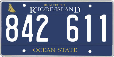 RI license plate 842611