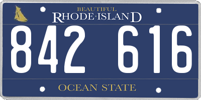 RI license plate 842616