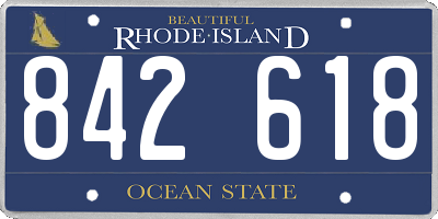 RI license plate 842618