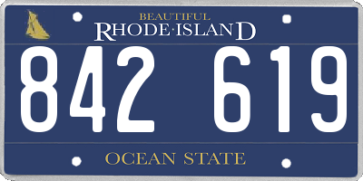 RI license plate 842619