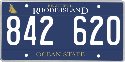 RI license plate 842620