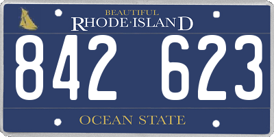 RI license plate 842623
