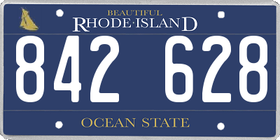 RI license plate 842628
