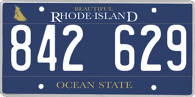 RI license plate 842629