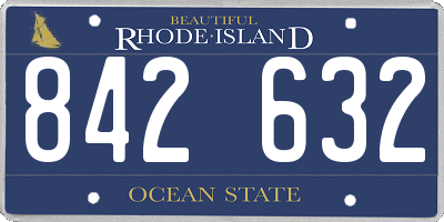 RI license plate 842632