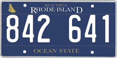 RI license plate 842641