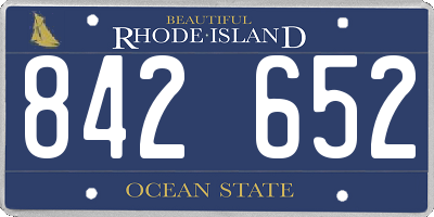 RI license plate 842652