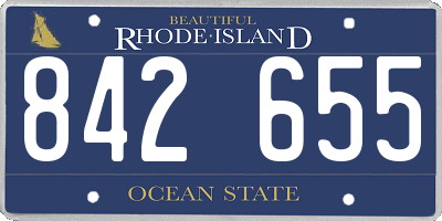 RI license plate 842655