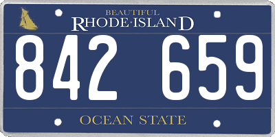 RI license plate 842659