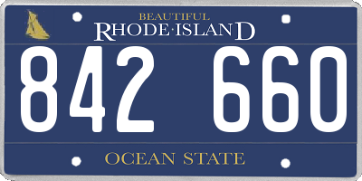 RI license plate 842660