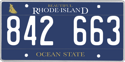 RI license plate 842663
