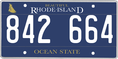 RI license plate 842664