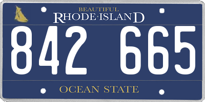 RI license plate 842665
