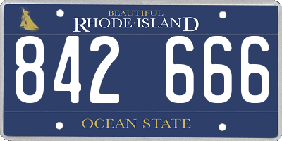 RI license plate 842666