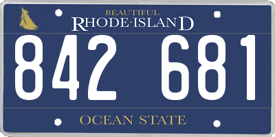 RI license plate 842681
