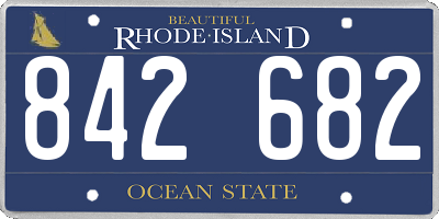 RI license plate 842682