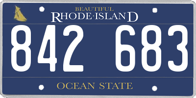 RI license plate 842683