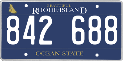 RI license plate 842688