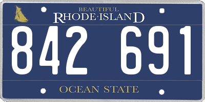 RI license plate 842691