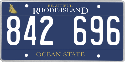 RI license plate 842696