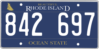RI license plate 842697