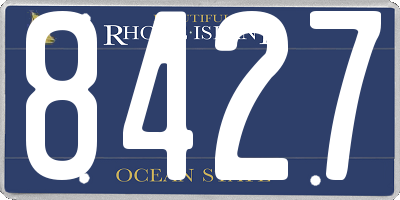 RI license plate 8427