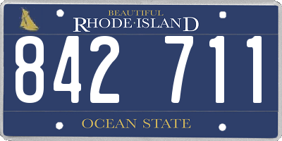 RI license plate 842711