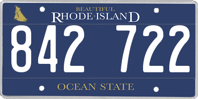 RI license plate 842722