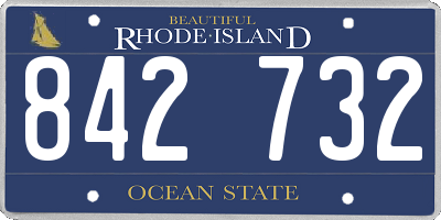 RI license plate 842732