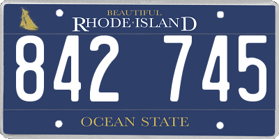 RI license plate 842745