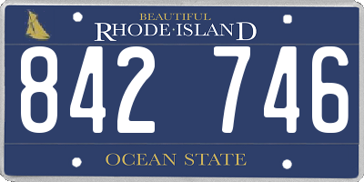 RI license plate 842746