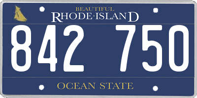 RI license plate 842750