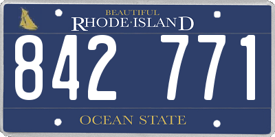 RI license plate 842771