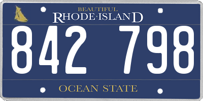 RI license plate 842798